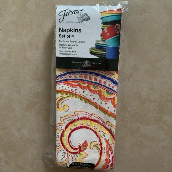 Fiesta Other - Fiesta set of 4 square napkins 19 x 19” NIP Fiesta Other - Fiesta set of 4 square napkins 19 x 19” NIP